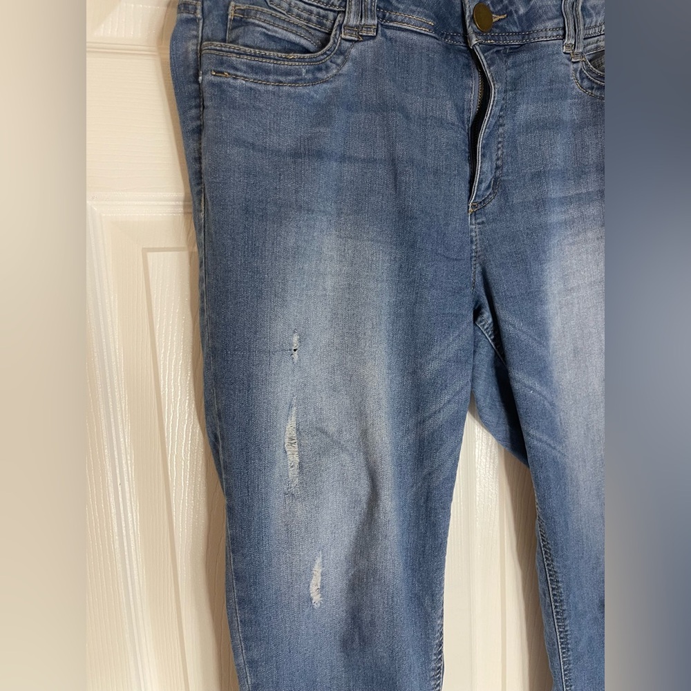 DEMOCRACY "Ab" technology Classic Skinny Blue Denim Jeans Size 14 - Picture 3 of 7